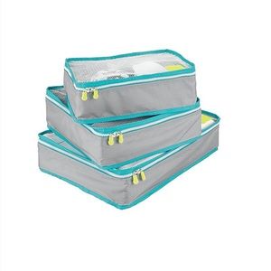 Grey & Teal Packing Cubes - Set of Three